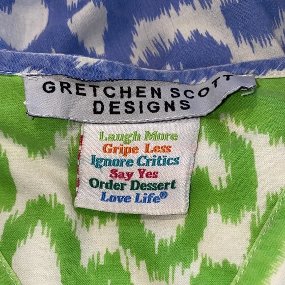 Gretchen Scott Designs Green and Blue Tunic - Picture 6 of 10